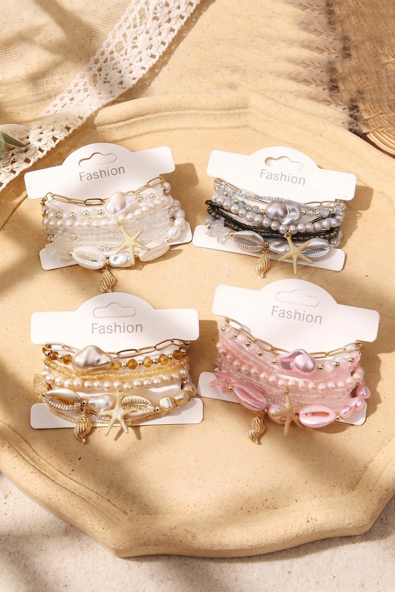 Aloha shell starfish bead bracelet