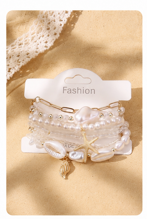 Aloha shell starfish bead bracelet