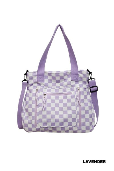 Checkmate carry all corduroy tote bag