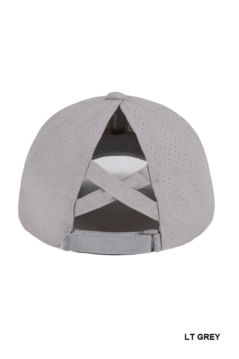 Criss cross ponytail dry-fit cap