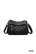 Diamond quilted crossbody shoulder bag