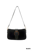 Elegant Suede Retro Buckle Bag