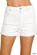 5 pockets cuffed shorts