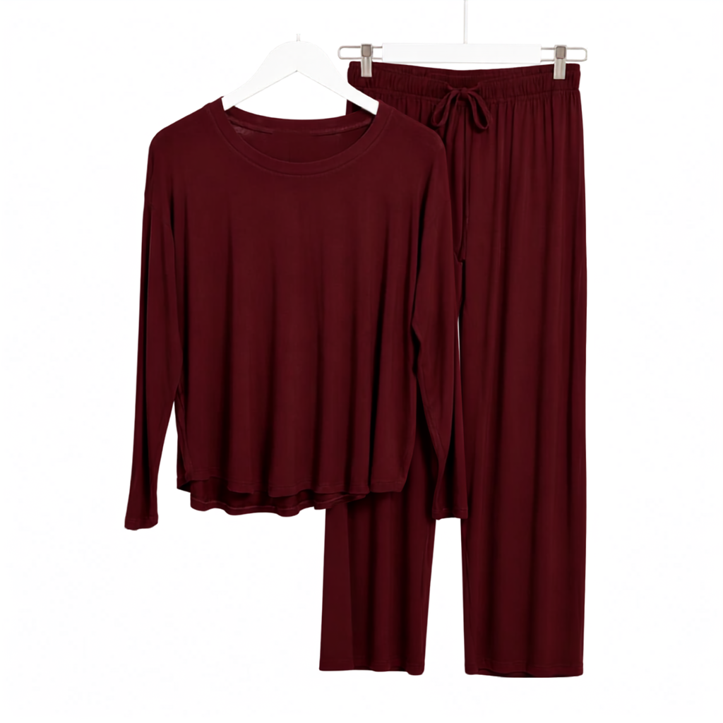 Round neck oversized long sleeve top & pants set