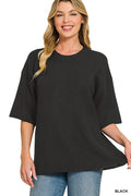 Autumn Vibes- Short sleeve oversized sweater