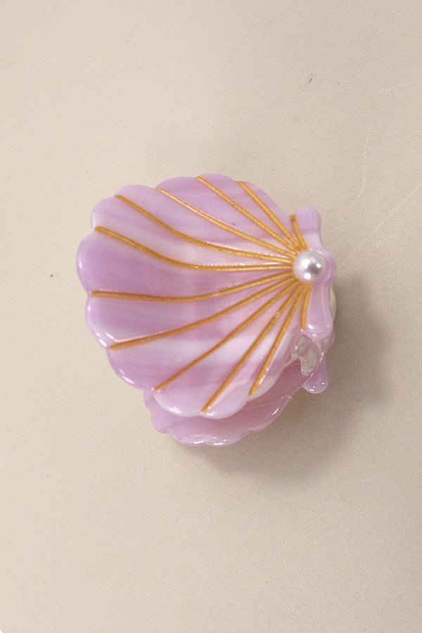 Beach Ocean Cellulose Seashell Hair Claw Clips