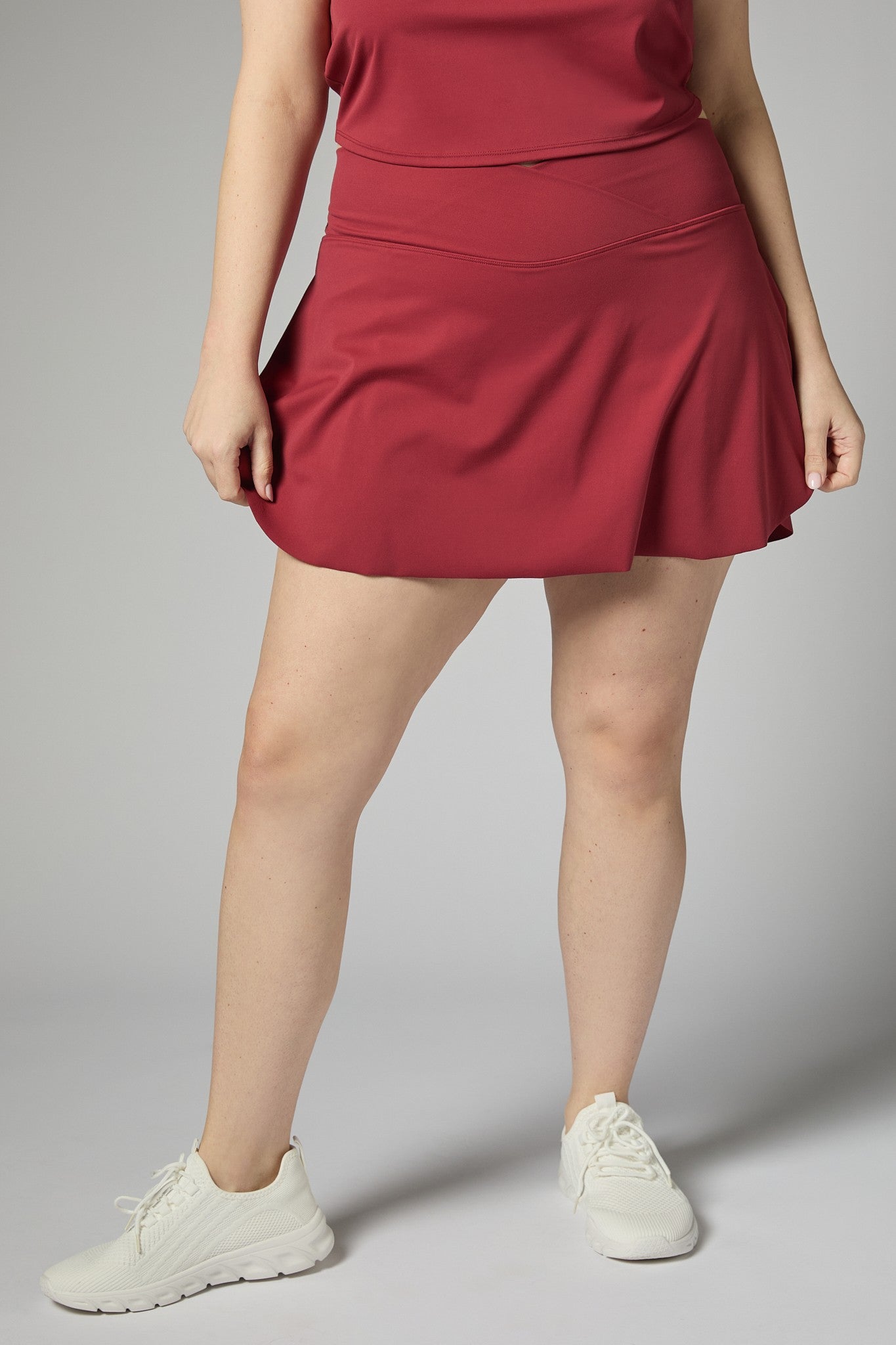 Crossover Waistband Tennis Skort