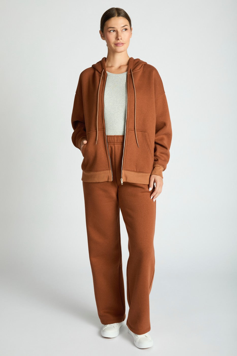 [SOLD AS SET] Full Zip Hoodie & Straight Leg Sweatpants