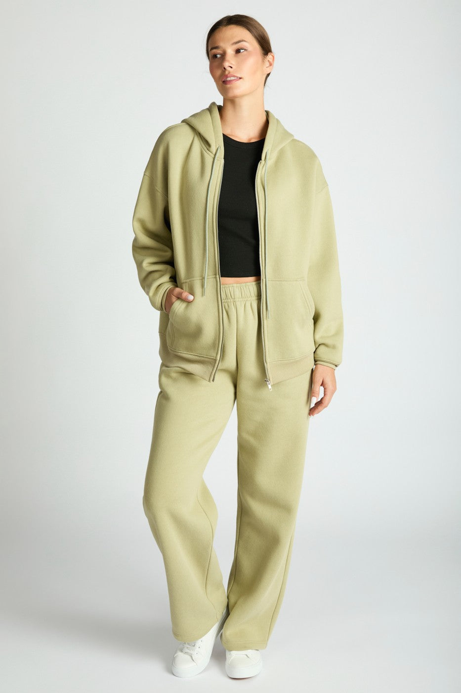 [SOLD AS SET] Full Zip Hoodie & Straight Leg Sweatpants