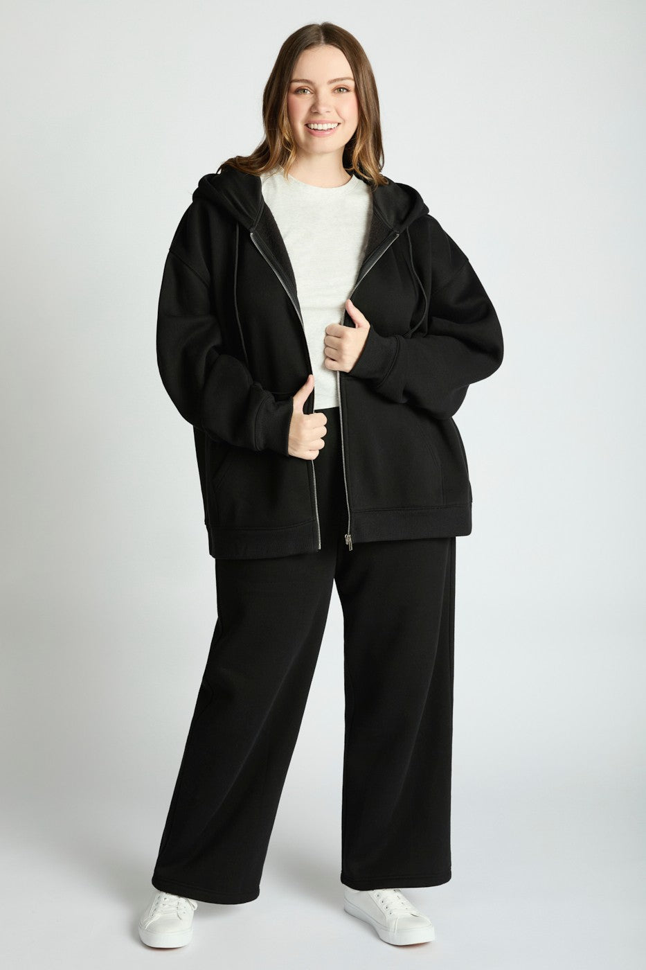[SOLD AS SET] Full Zip Hoodie & Straight Leg Sweatpants