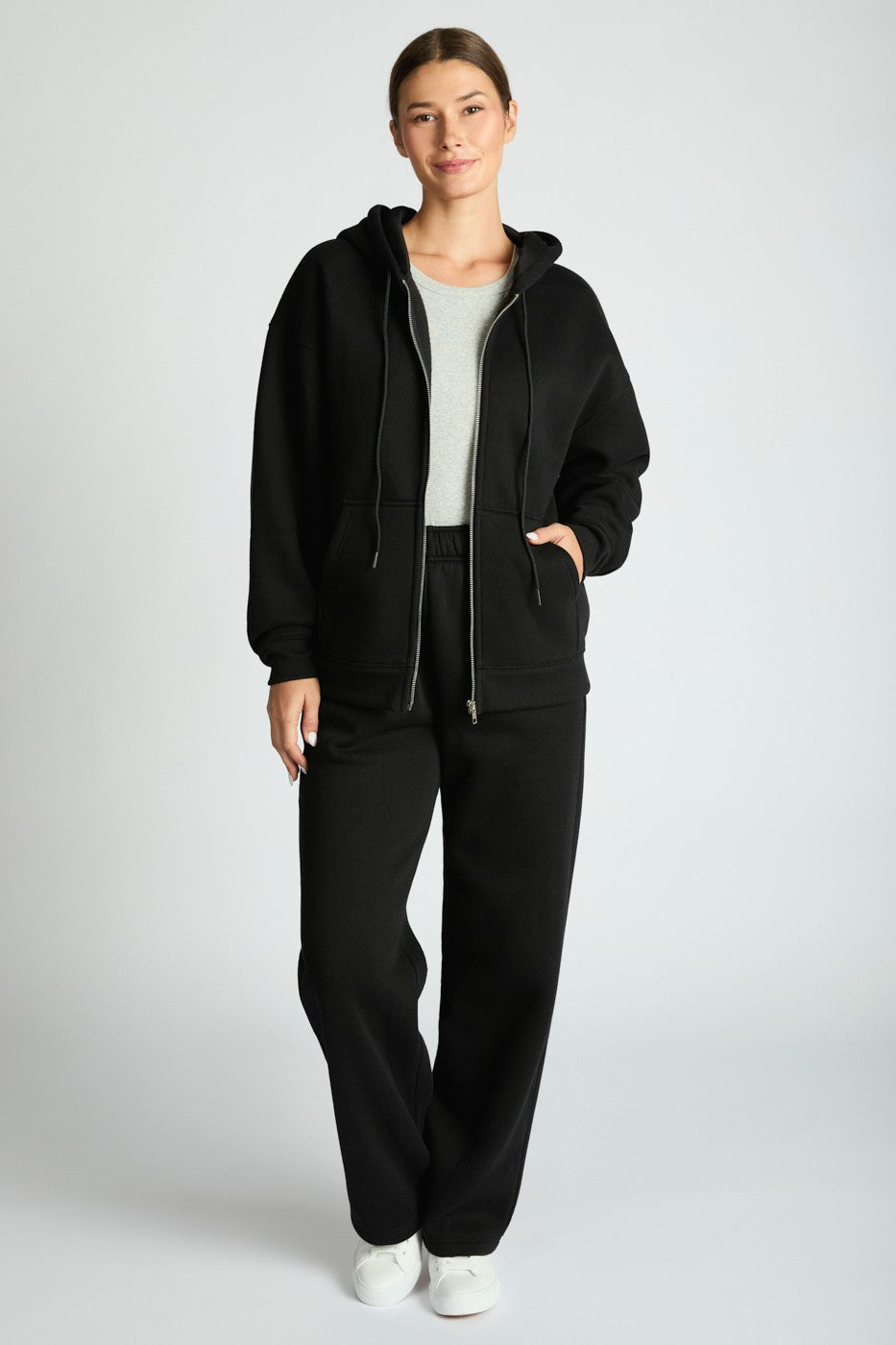 [SOLD AS SET] Full Zip Hoodie & Straight Leg Sweatpants
