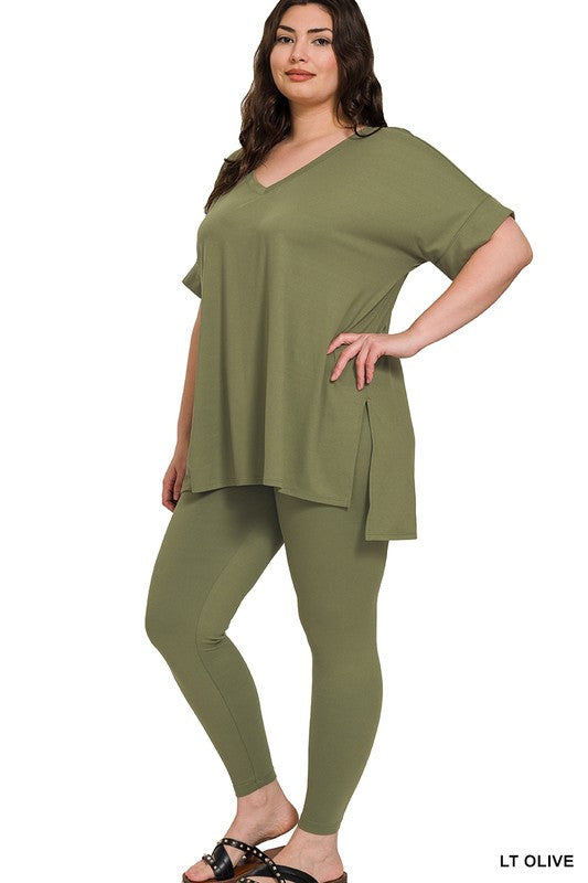 Brushed Dty Microfiber Loungewear Set